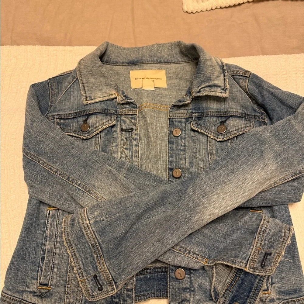 Bride, Pilcro and the Letterpress Light Blue Denim Jacket